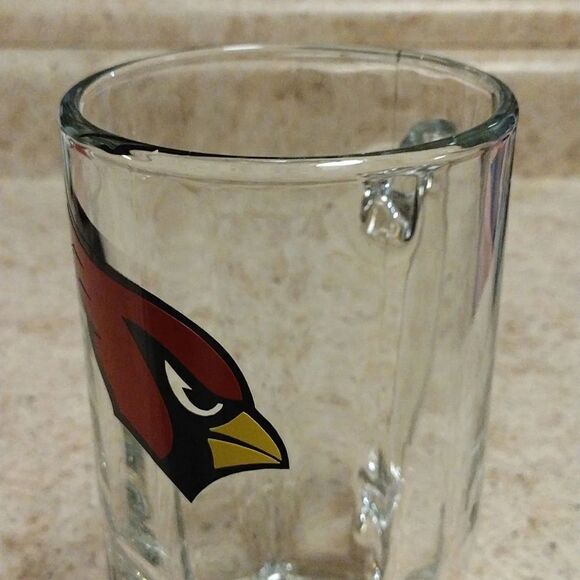 Libbey Arizona Cardinals Large 33oz 8" Tall Glass Beer Mug NWT - Picture 8 of 13